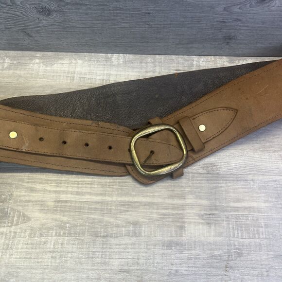 Vintage Leather Gun Holster Sz 42 For 22 Bullets Made In Mexico Western Cowboy - Picture 5 of 16